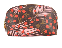 Louis Vuitton Jungle Dots Cosmetic Pouch PM, Canvas, Mono, SR0196, 2*